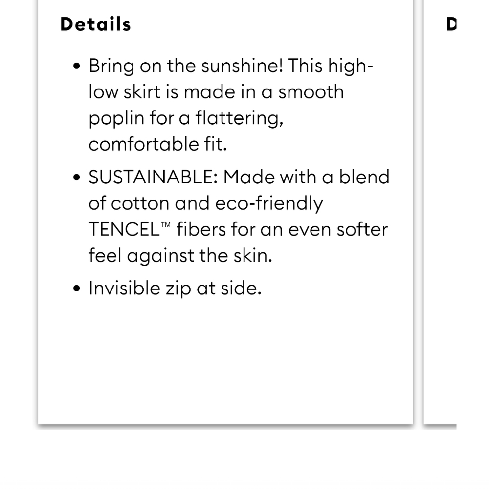 Gorgeous NWOT Striped Poplin High - Low skirt - Picture 6 of 8